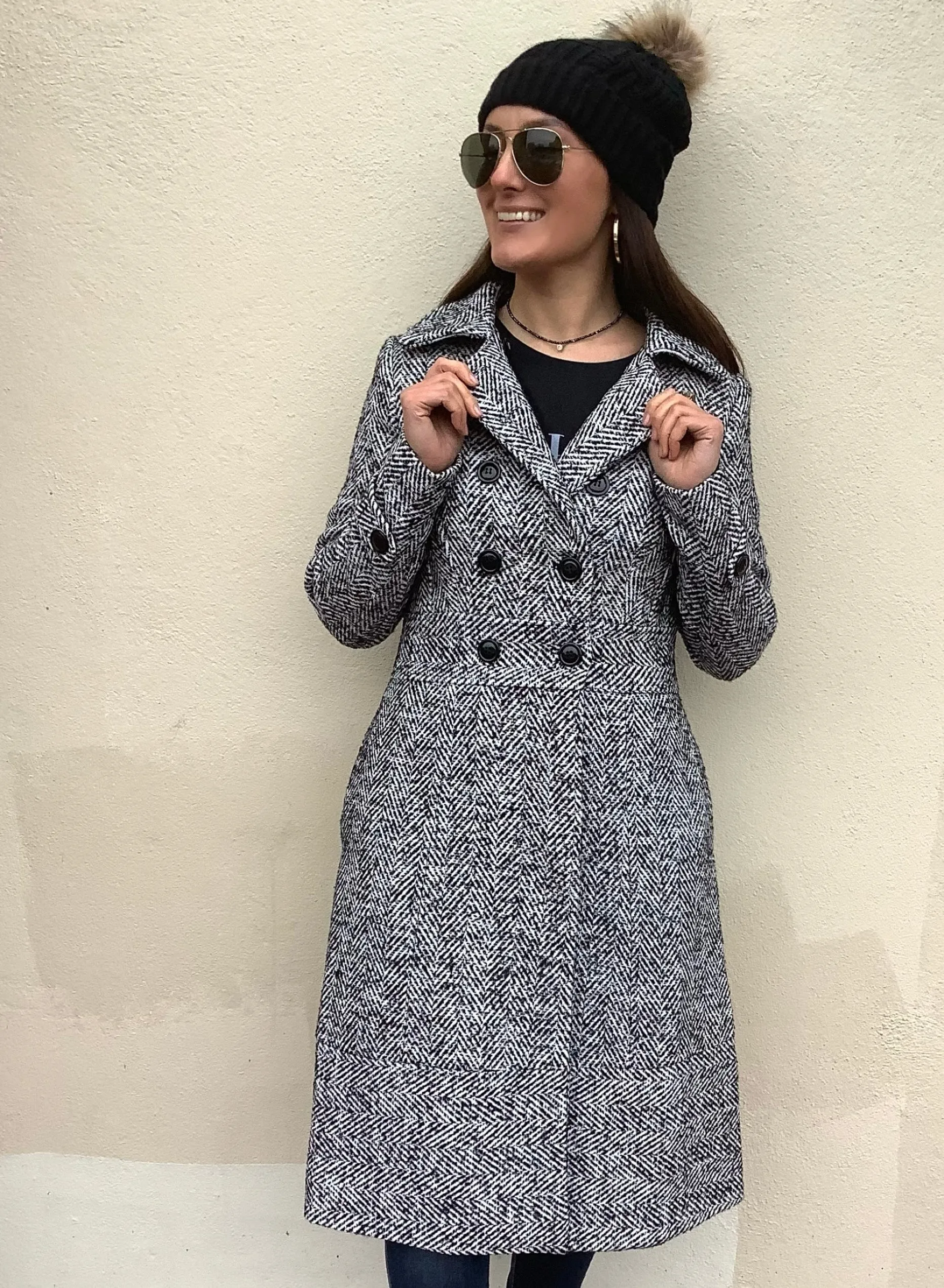 Charlotte Herringbone Coat