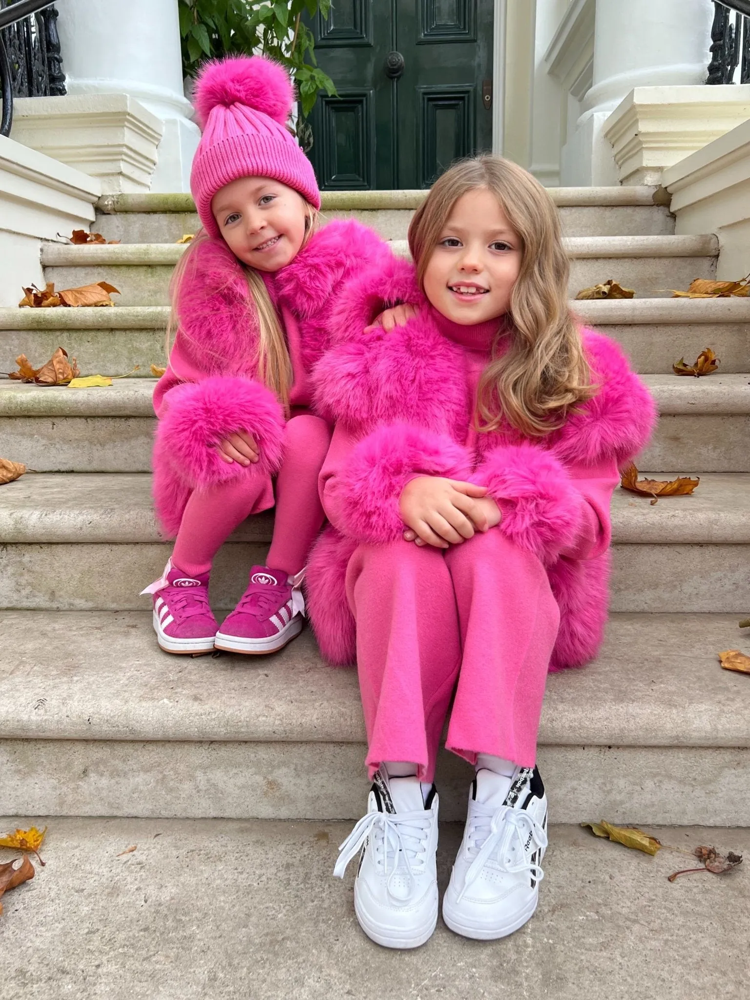 Childrens Hot Pink Premium Faux Fur Short Gilet