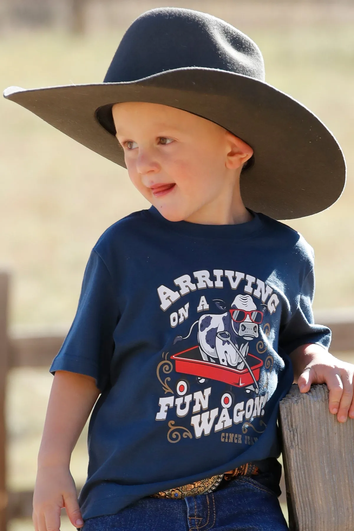 Cinch Baby & Toddler Fun Wagon T-Shirt in Navy