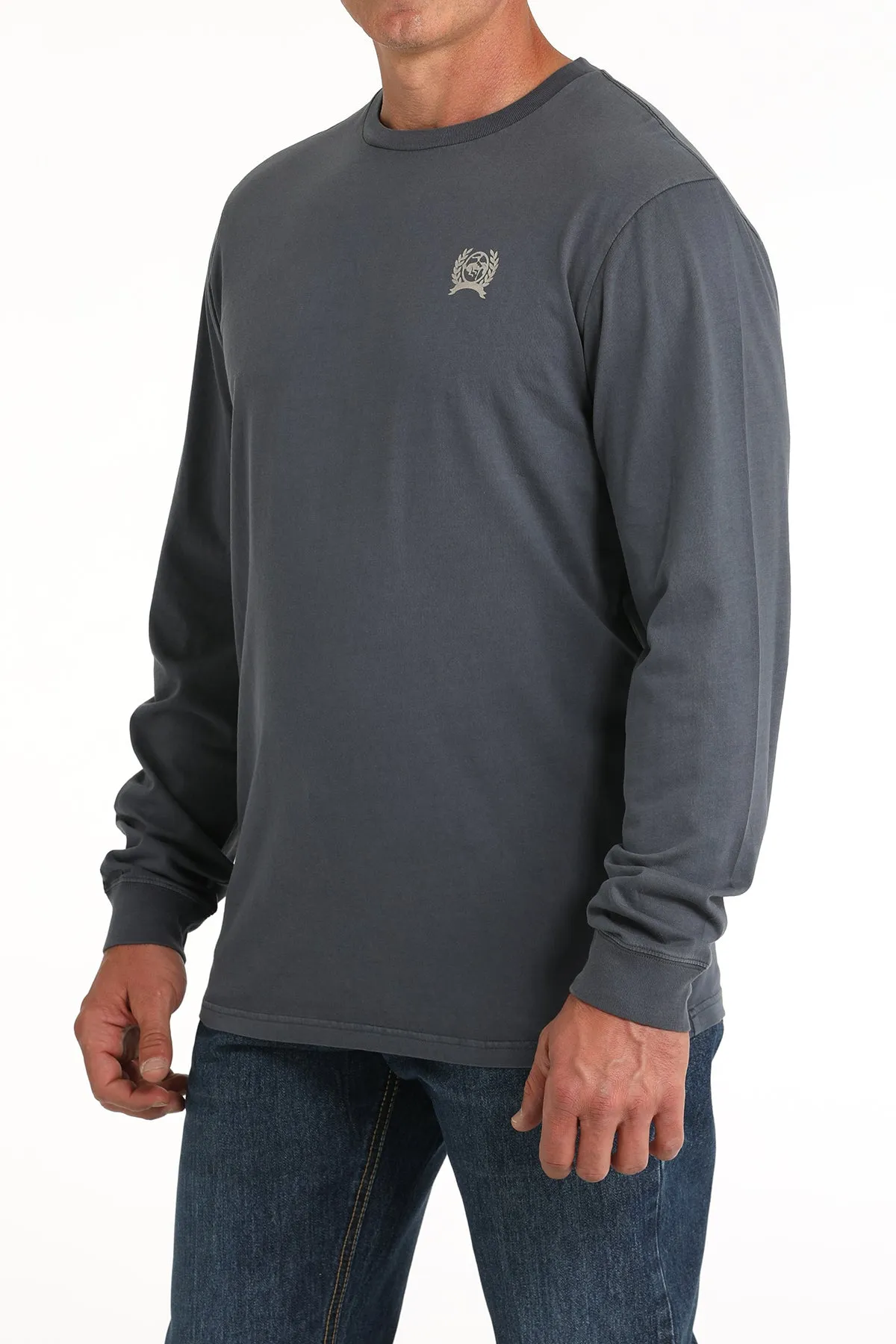 Cinch Men's American Denim Co. Long Sleeve T-Shirt in Blue