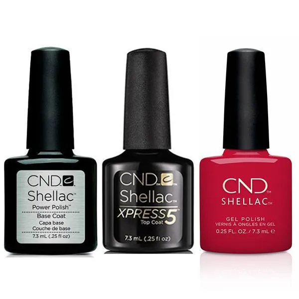 CND - Shellac Xpress5 Combo - Base, Top & Element (0.25 oz)