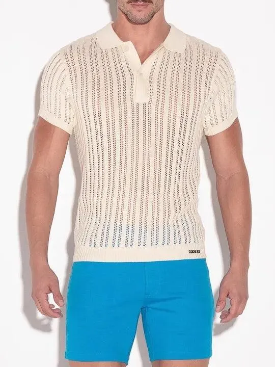 CODE 22 KNITTED STRIPE POLO