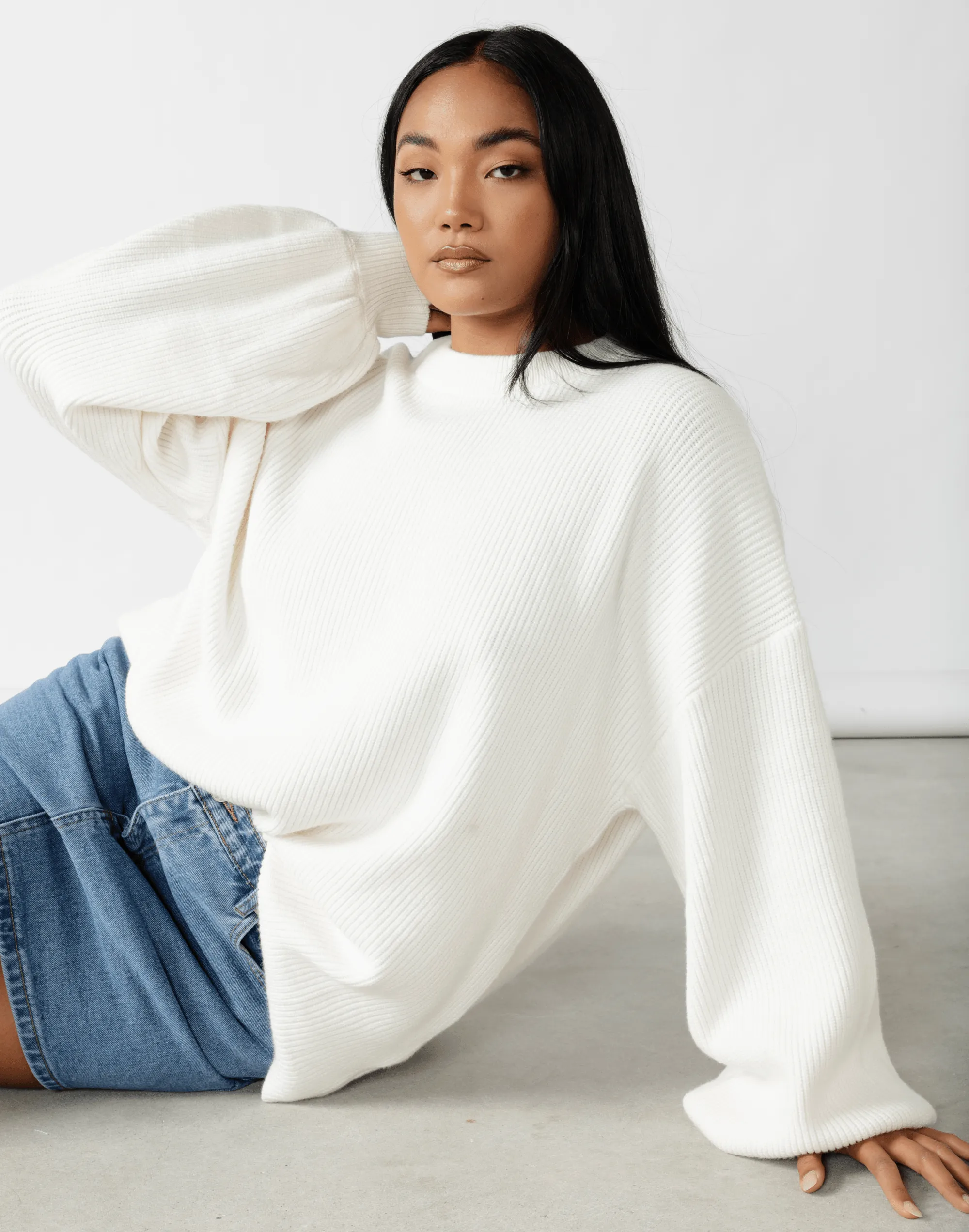 Cody Oversized Jumper (Cream)