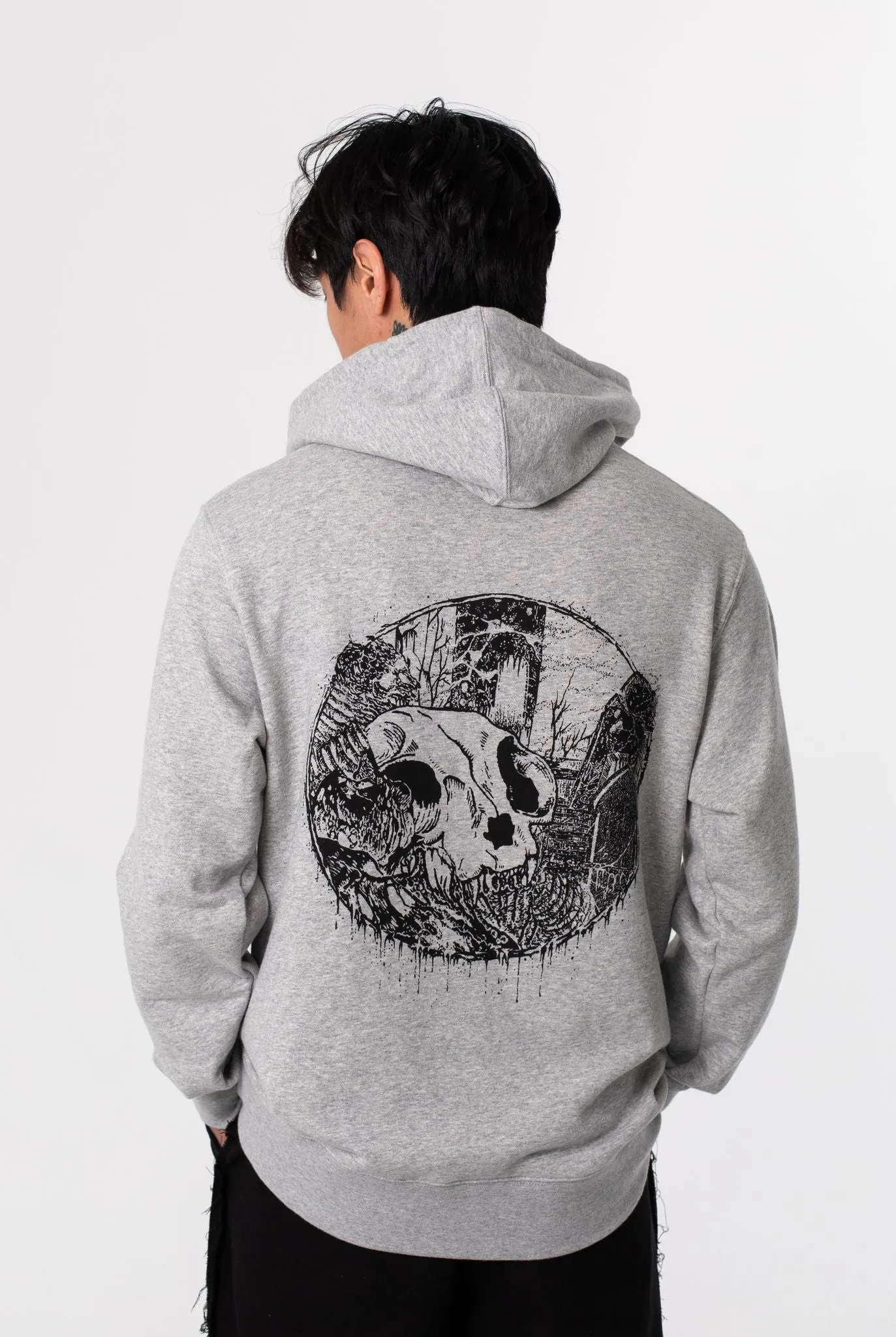 Dark - Heather Grey Pullover Hoodie