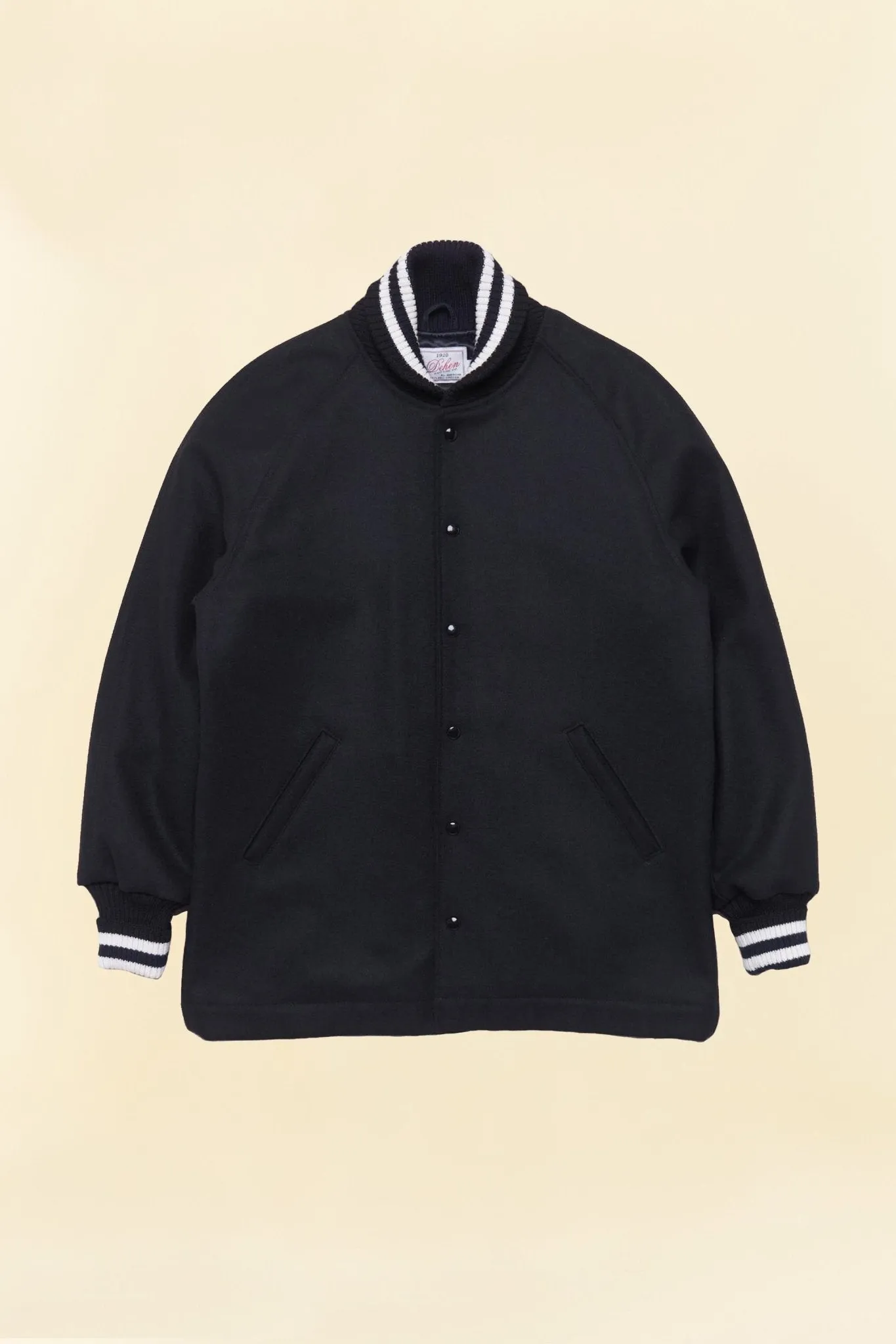 Dehen Car Coat - Black / Off White