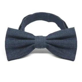 Denim Band Collar Bow Tie