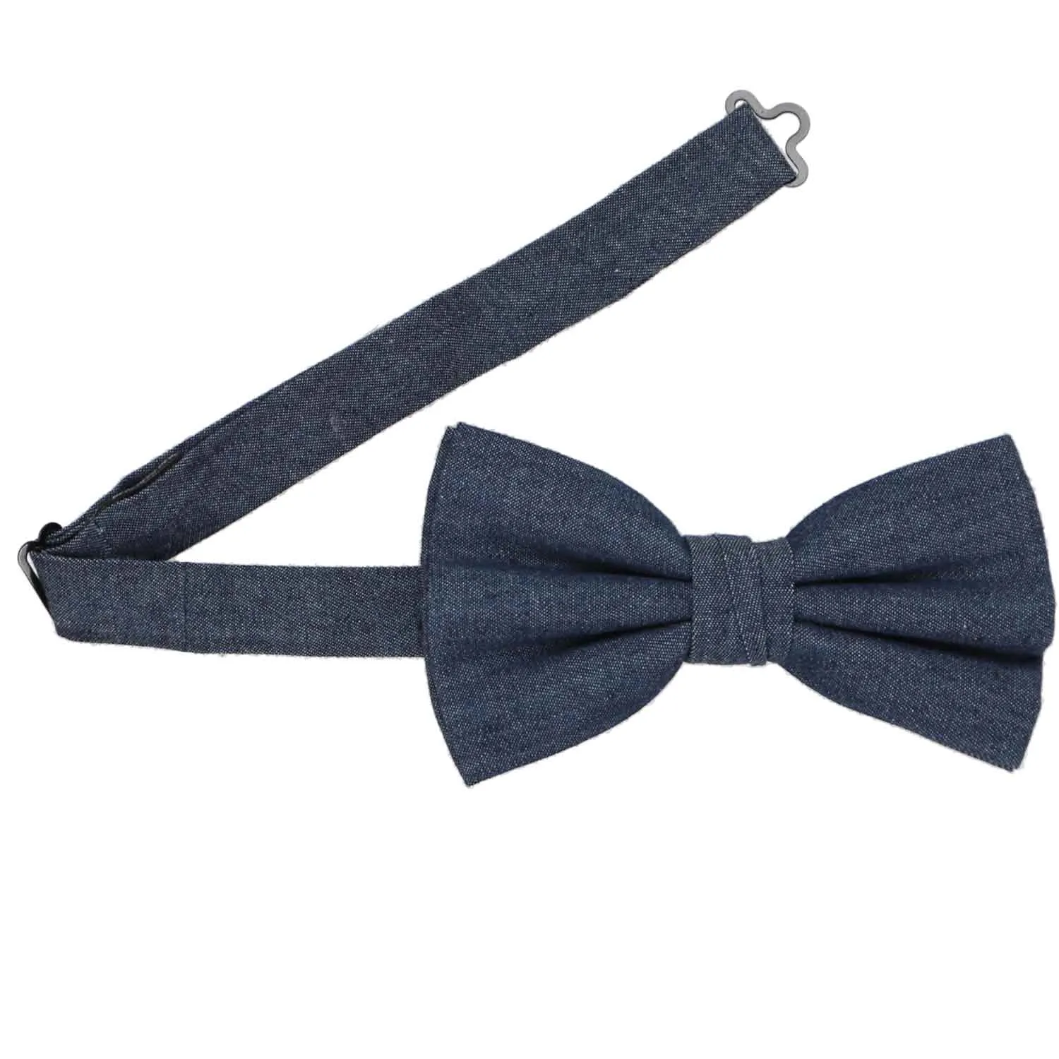 Denim Band Collar Bow Tie