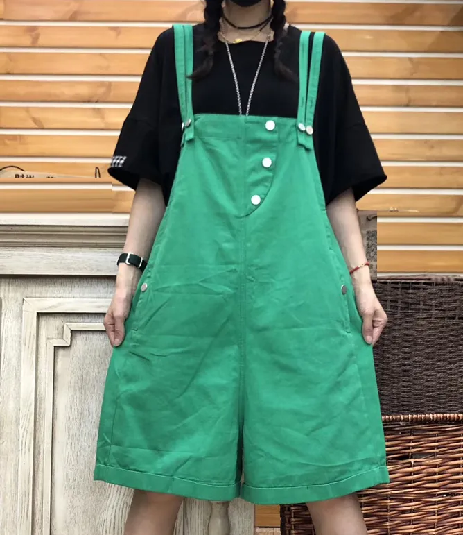 Denim Casual Cotton Loose Casual Summer Overall Women Jumpsuits QYCQ05165