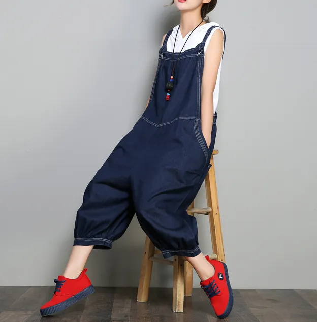 Denim Casual Spring Denim Overall Loose Women Jumpsuits QYCQ05111