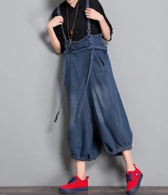 Denim Casual Spring Denim Overall Loose Women Jumpsuits QYCQ35