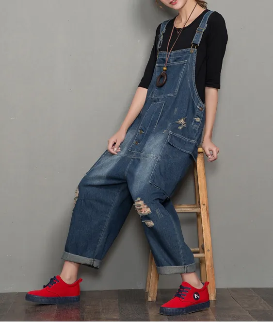 Denim Casual Spring Denim Overall Women Jumpsuits QYCQ35