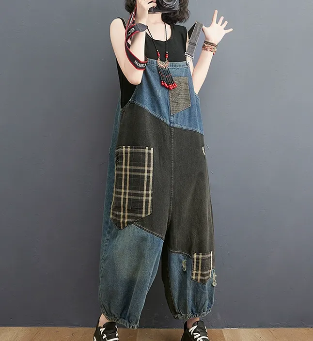 Denim Jumpsuits, Casual Summer Denim Overall,Loose Women Jumpsuits 5565