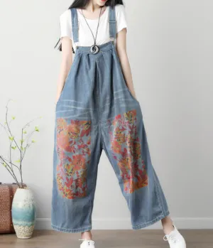 Denim Loose Casual Summer Denim Overall Loose Women Jumpsuits CNHK07151