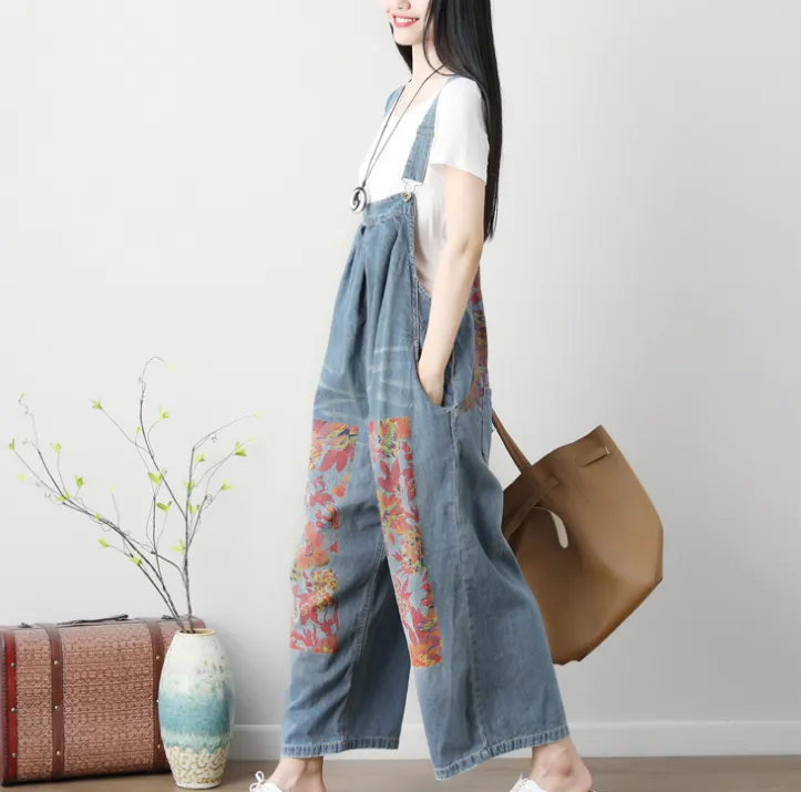 Denim Loose Casual Summer Denim Overall Loose Women Jumpsuits CNHK07151