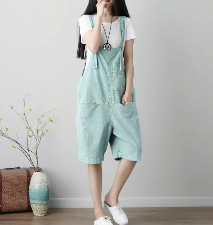 Denim Loose Casual Summer Denim Overall Loose Women Jumpsuits CNHK07152