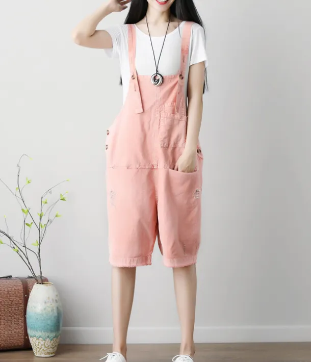 Denim Loose Casual Summer Denim Overall Loose Women Jumpsuits CNHK07152