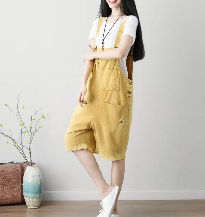 Denim Loose Casual Summer Denim Overall Loose Women Jumpsuits CNHK07152