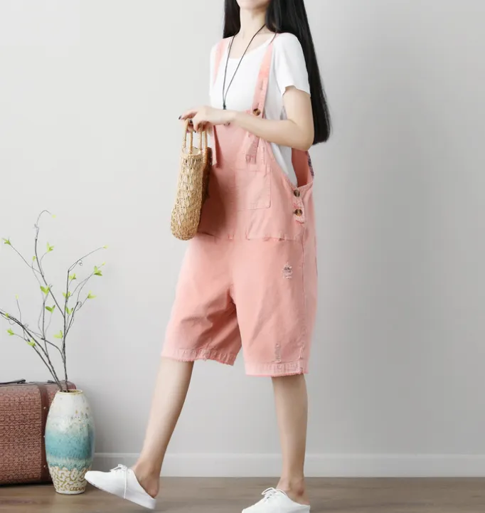 Denim Loose Casual Summer Denim Overall Loose Women Jumpsuits CNHK07152