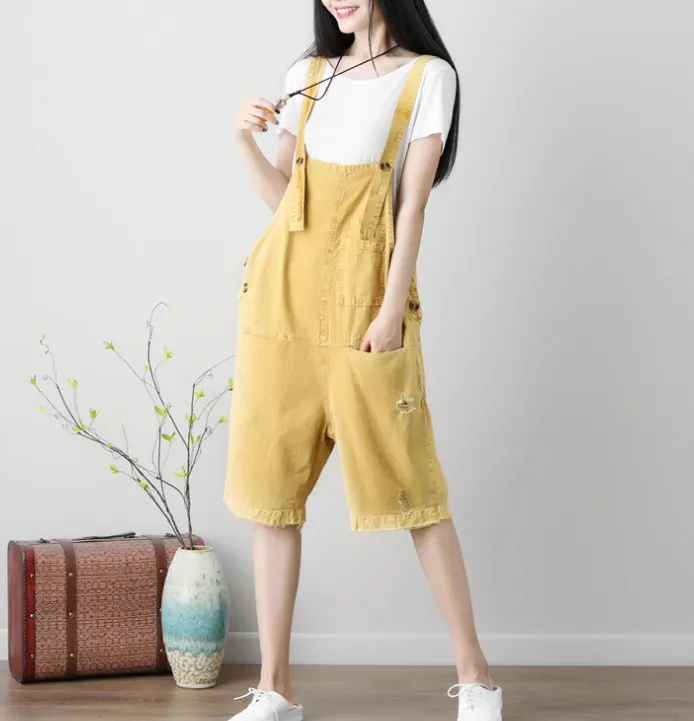 Denim Loose Casual Summer Denim Overall Loose Women Jumpsuits CNHK07152