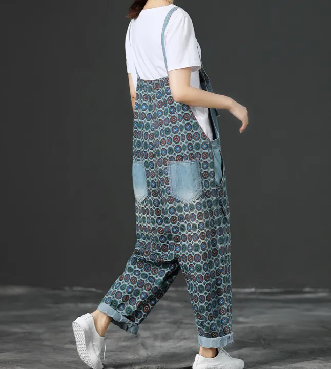 Denim Loose Casual Summer Denim Overall Loose Women Jumpsuits CNHK07154