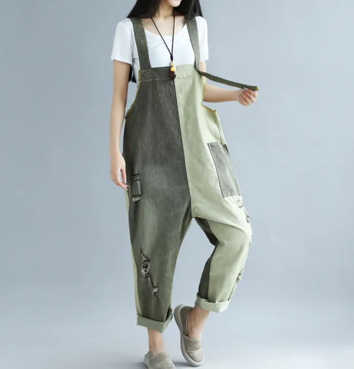 Denim Loose Casual Summer Denim Overall Loose Women Jumpsuits CNHK07156