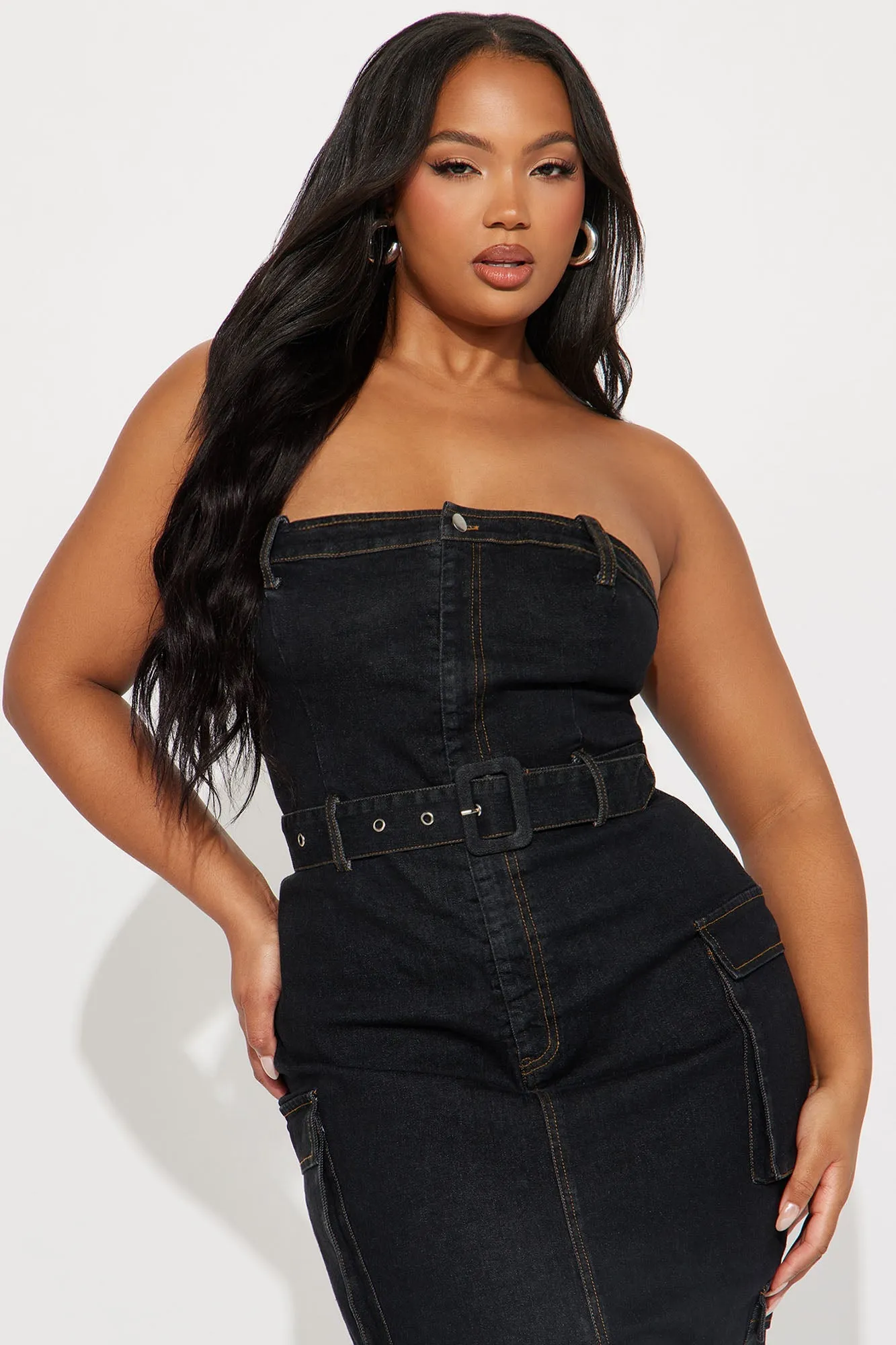 Denim Maxi Dress - Dark Wash