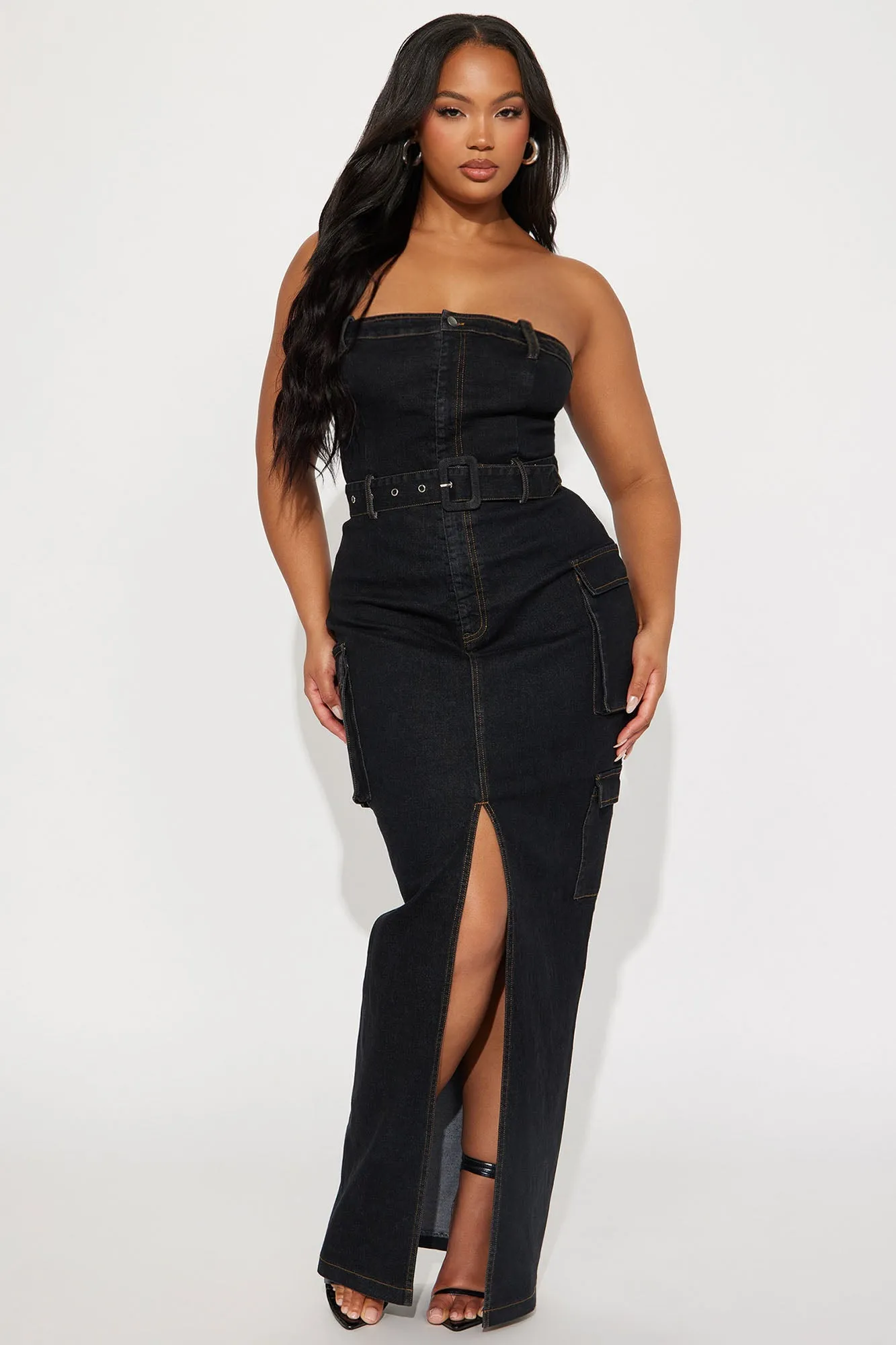 Denim Maxi Dress - Dark Wash