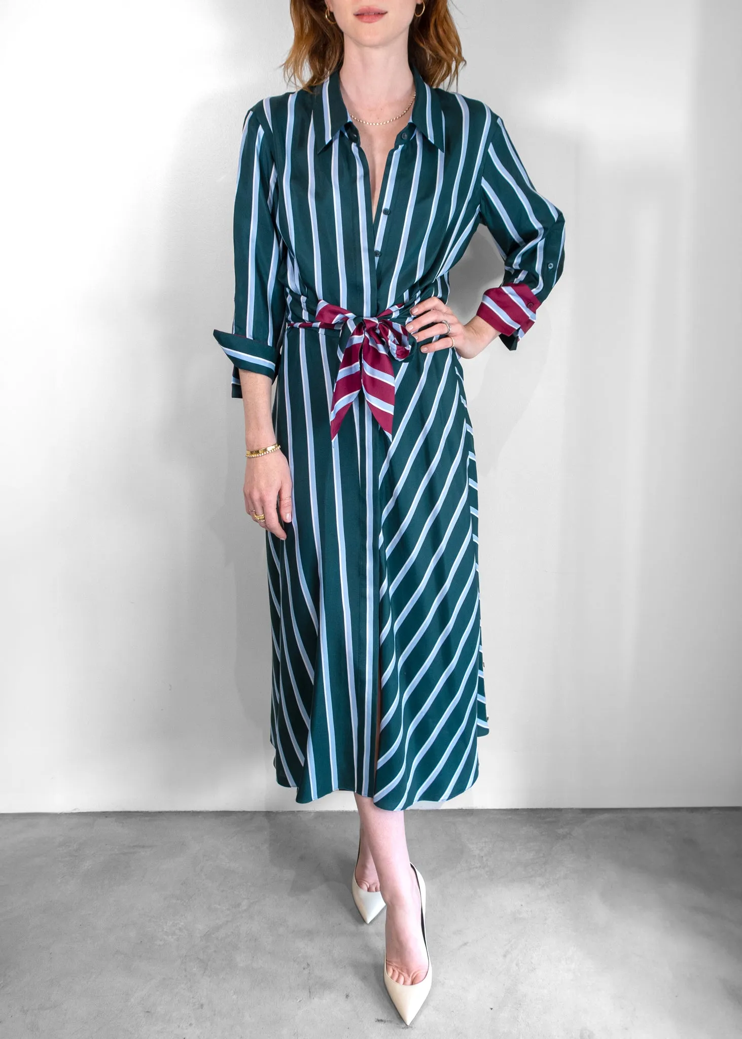 Dorothee Schumacher Striped Silk Shirtdress