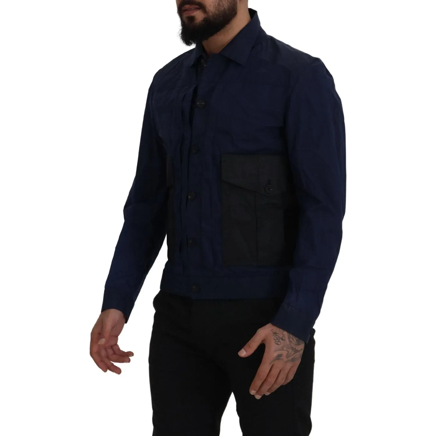 Dsquared² Svelte Dark Blue Cotton Shirt