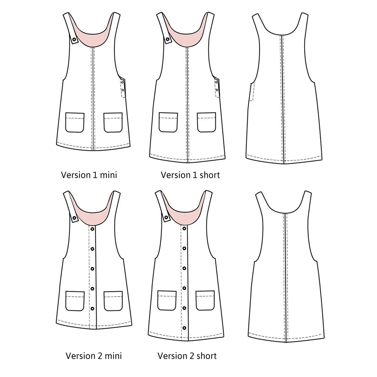 Duo TORONTO   TORONTO Kids pinafore dress - PDF Sewing Pattern