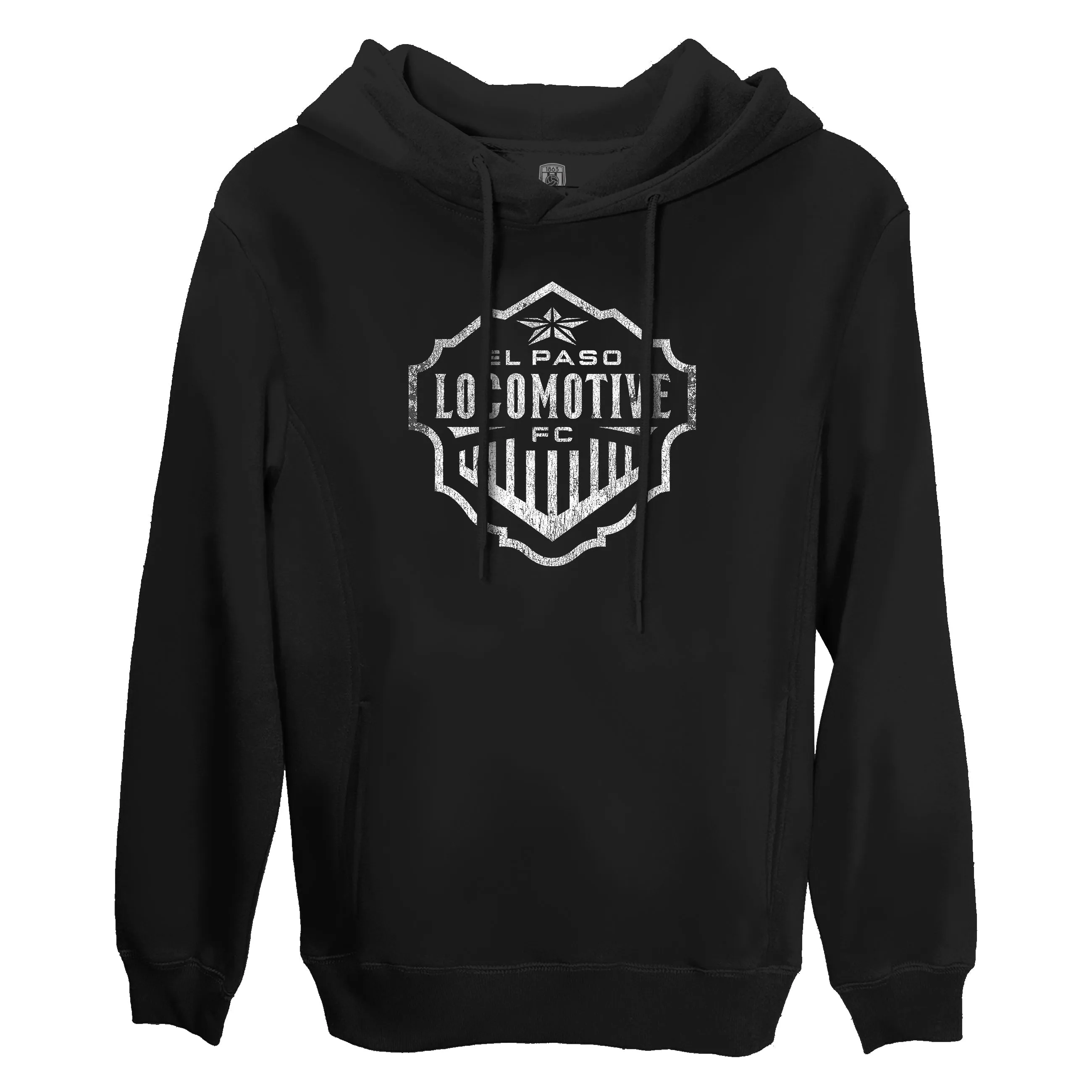 El Paso Locomotive FC Mono Badge Fleece Pullover Hoodie - Black