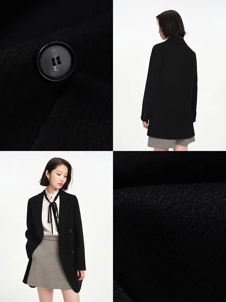 EP YAYING Tailored Wool Coat