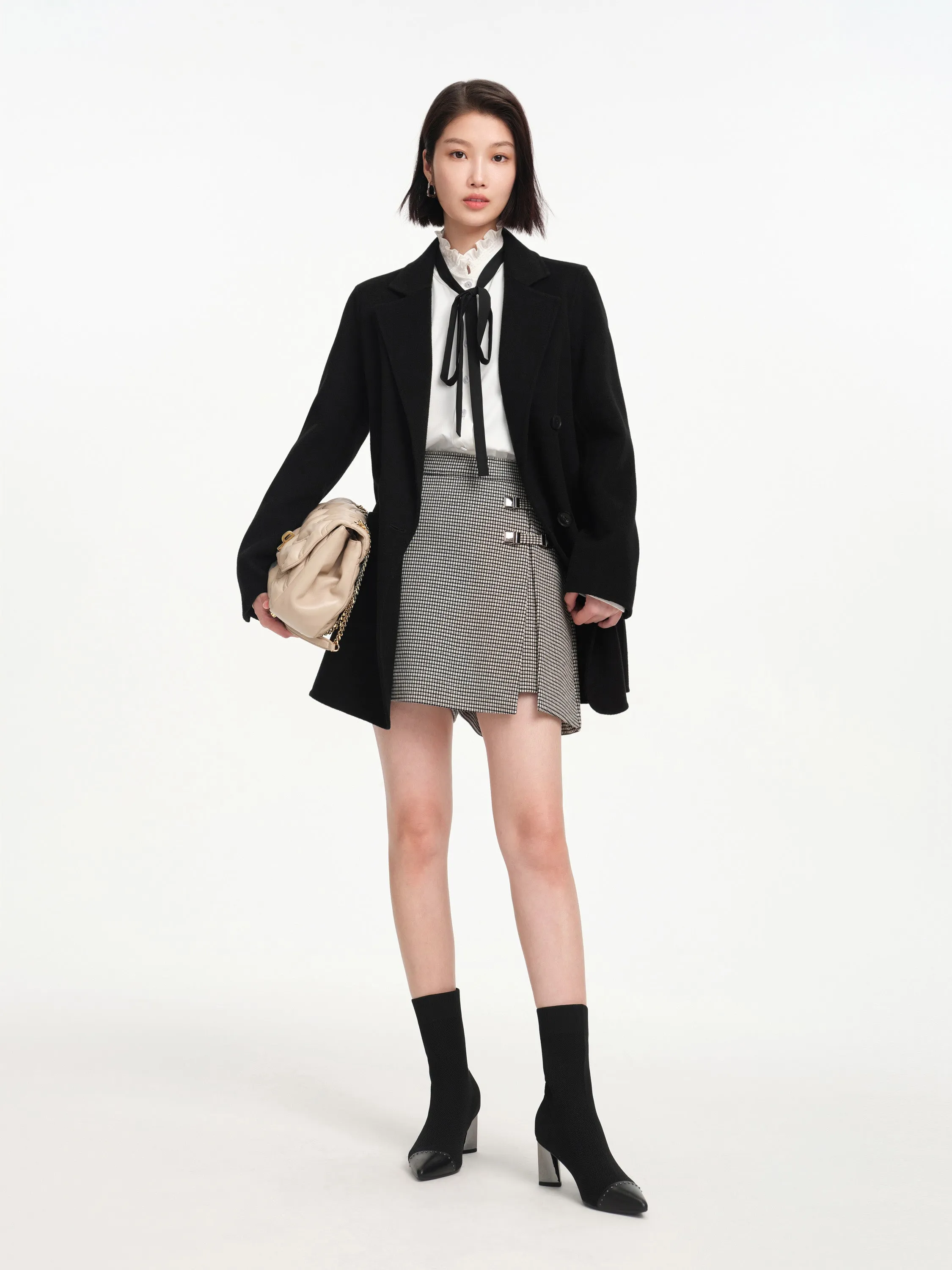 EP YAYING Tailored Wool Coat