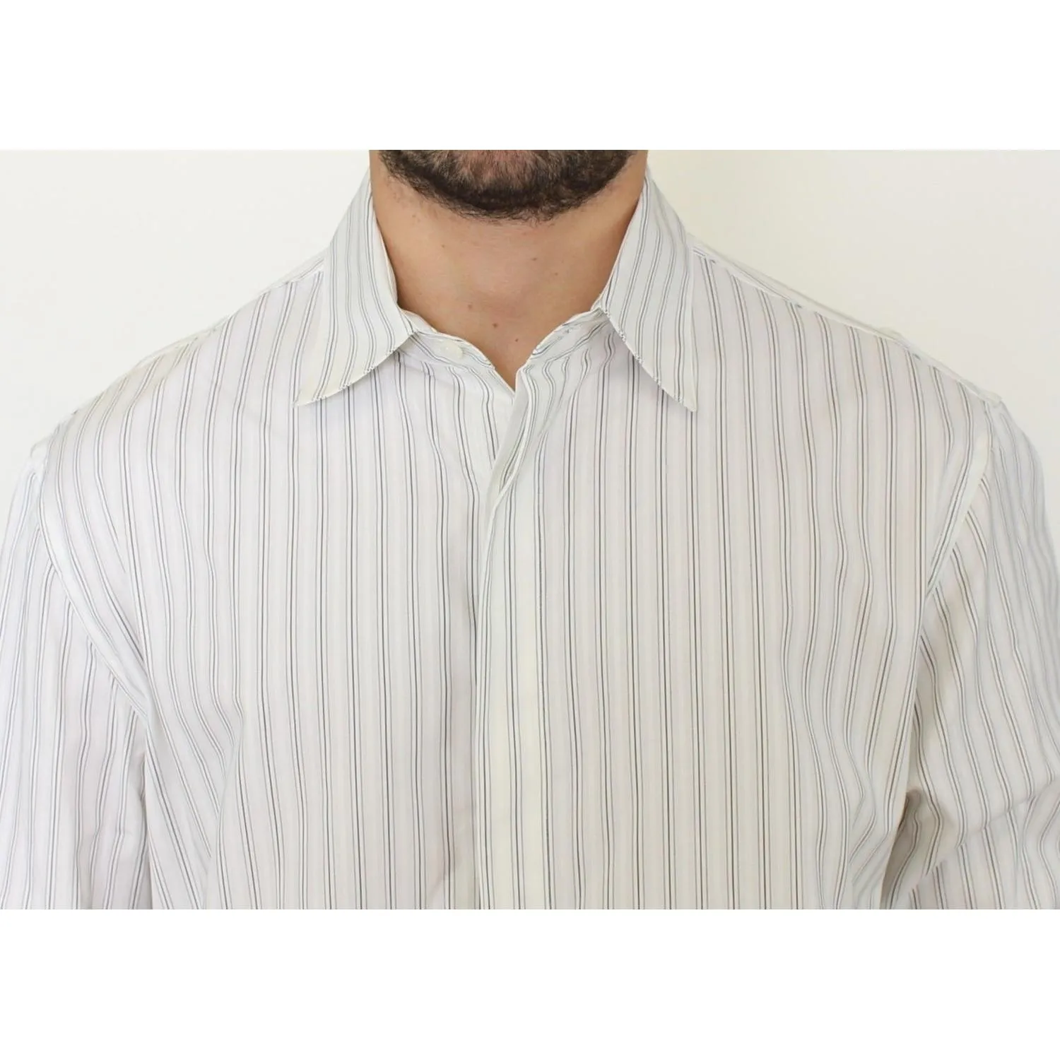 Ermanno Scervino Elegant Striped Cotton Casual Shirt