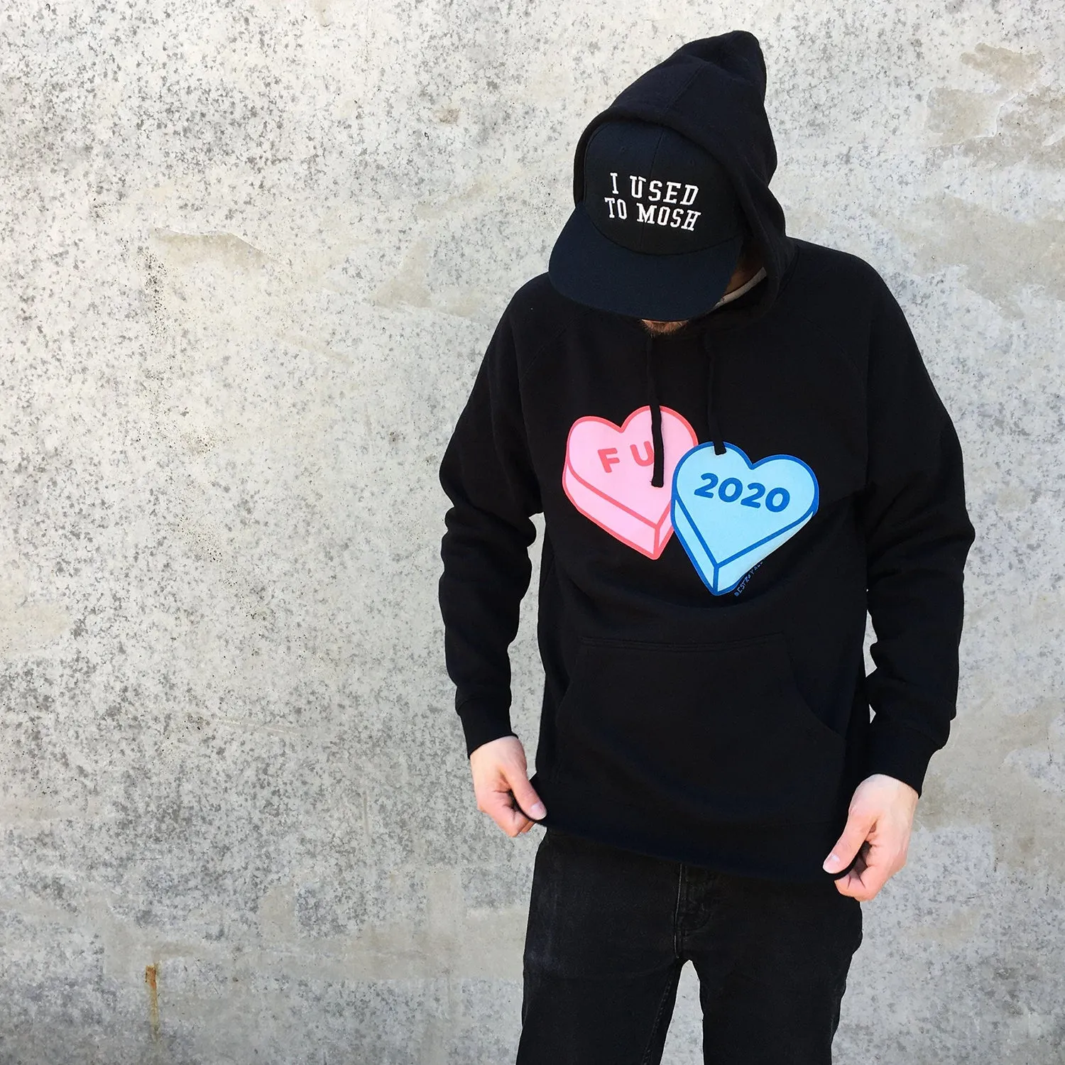 F U 2020 Candy Hearts Hoodie (Black)