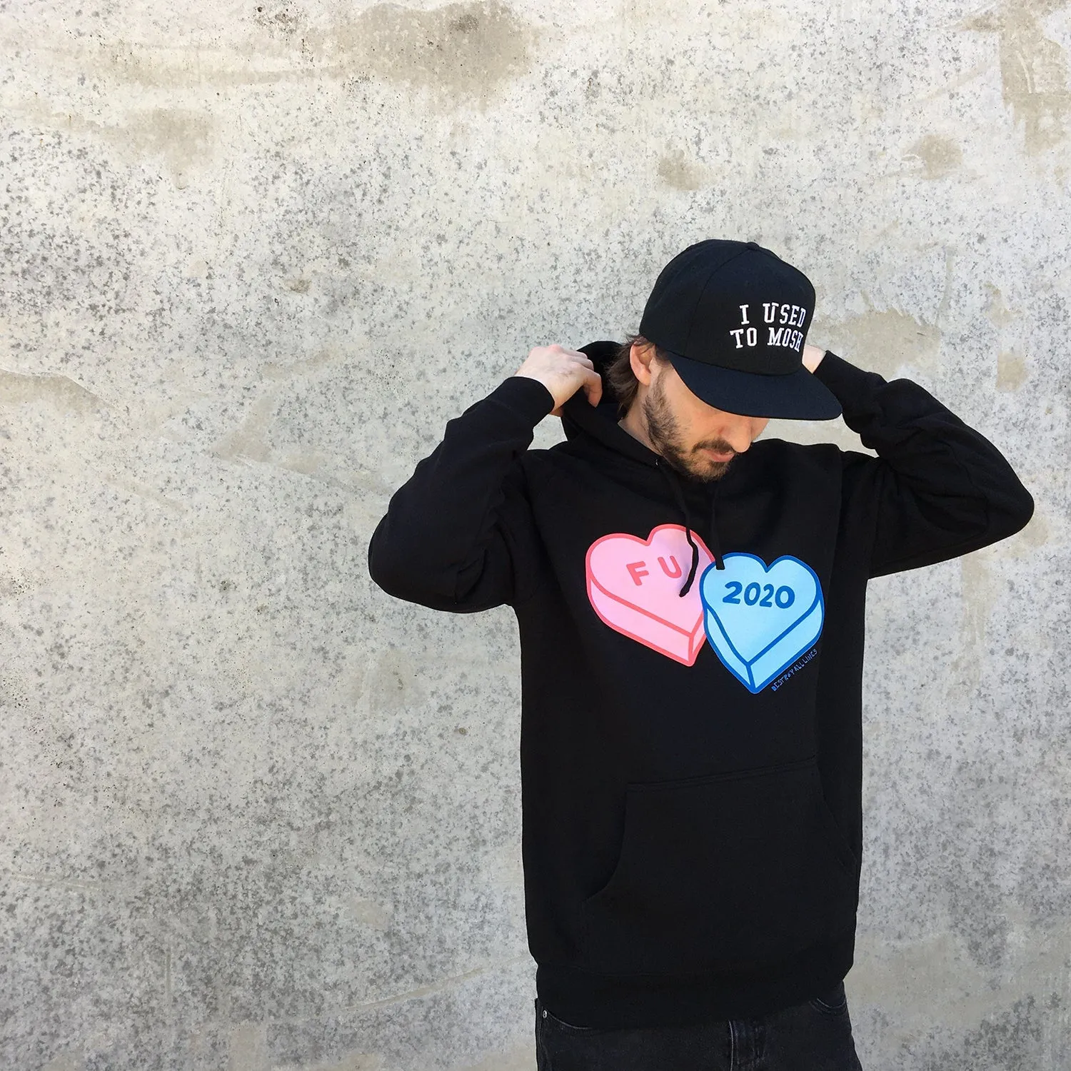 F U 2020 Candy Hearts Hoodie (Black)