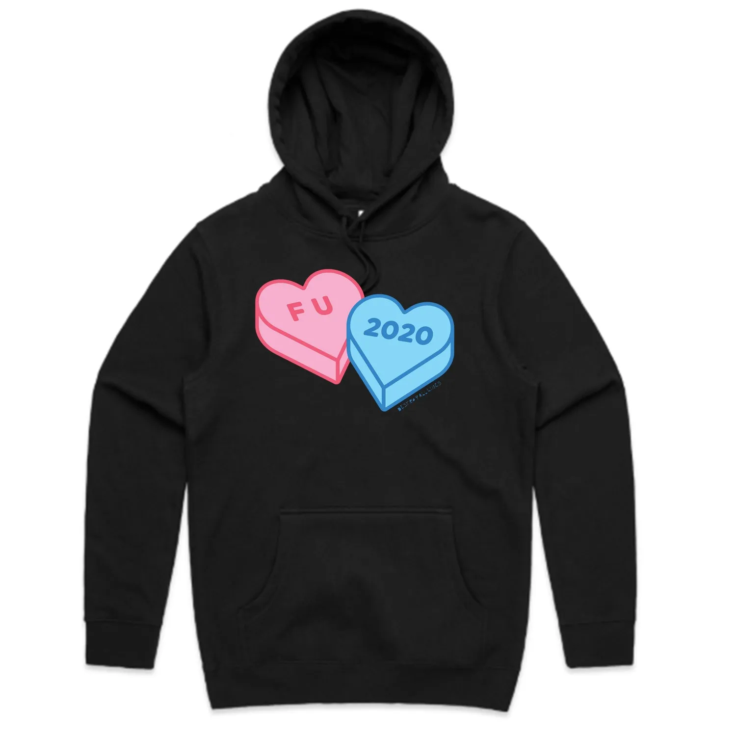 F U 2020 Candy Hearts Hoodie (Black)