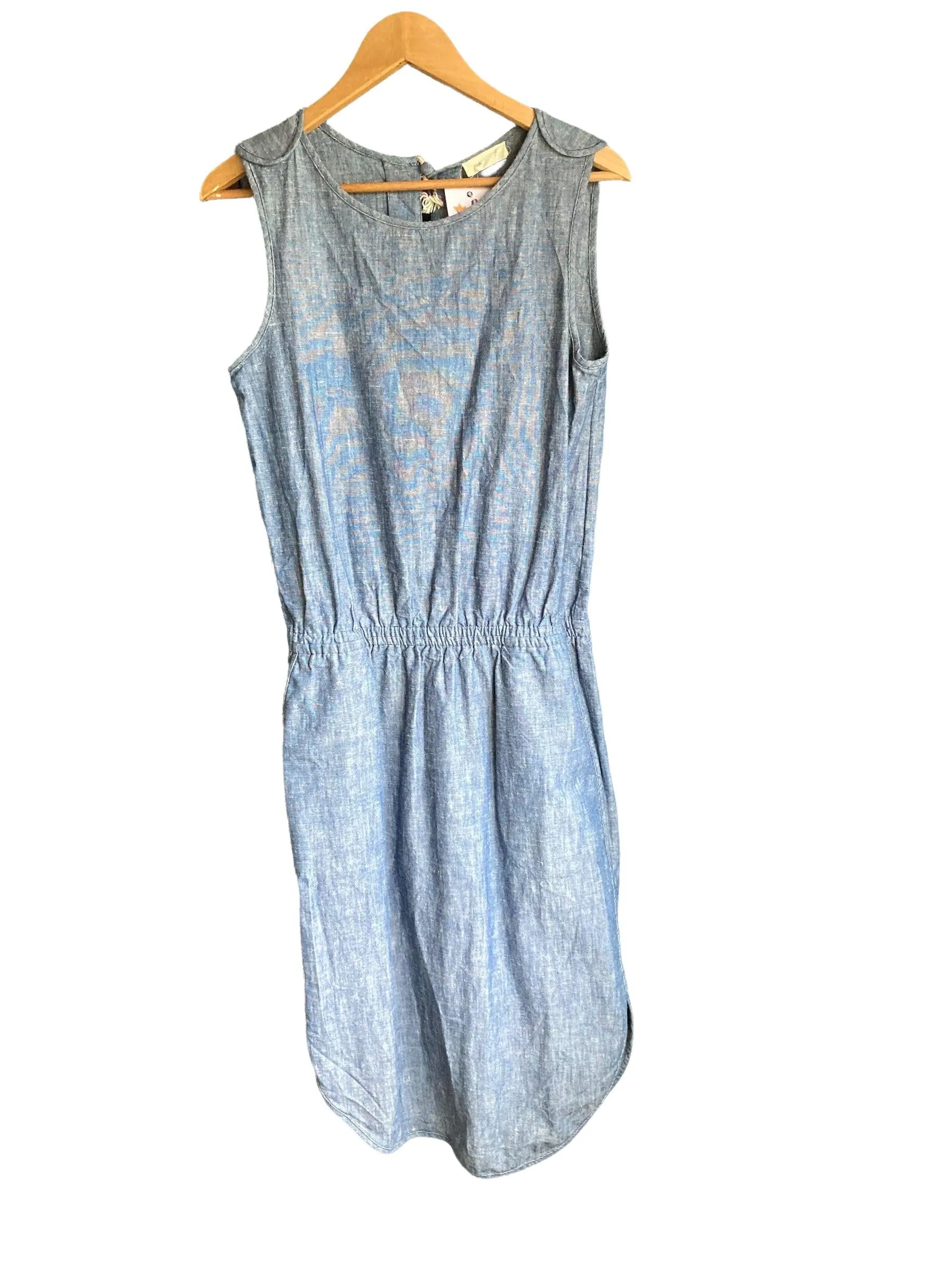 Folk Cotton Denim Sleeveless Dress Size 3 UK Size Medium