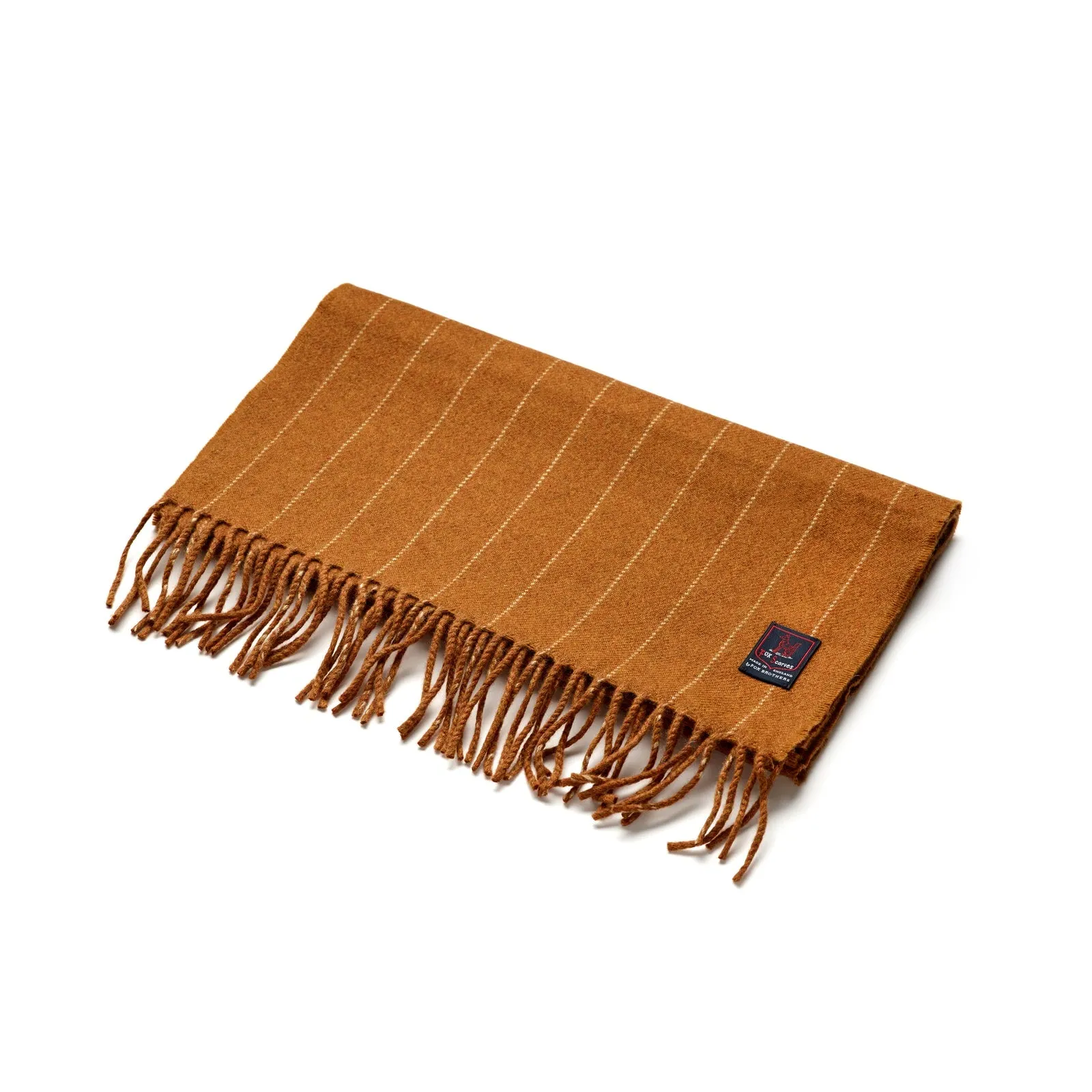 Fox Brothers Merino/Cashmere Vicuña Color Chalkstripe Scarf