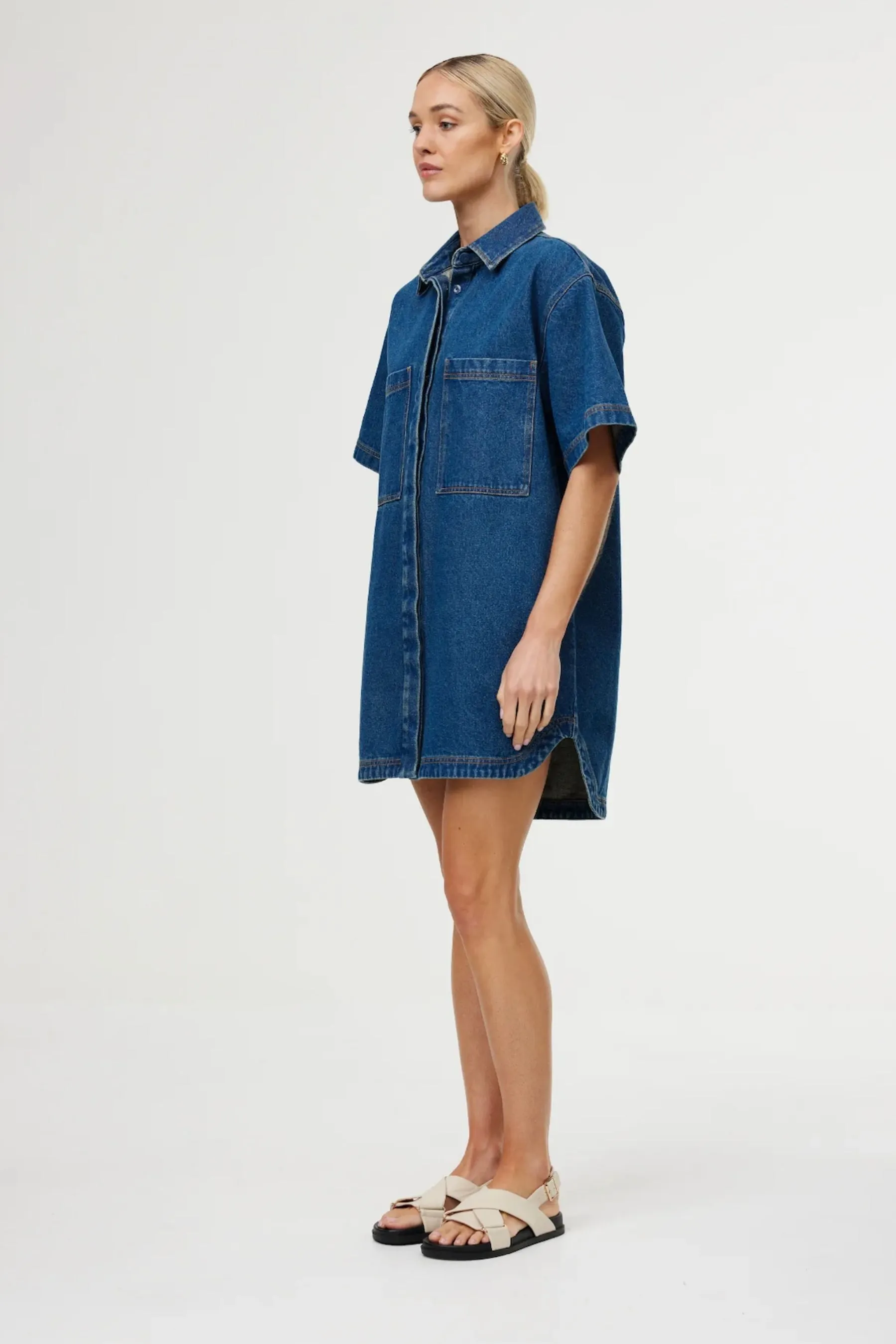 Freya Dress | Dark Denim