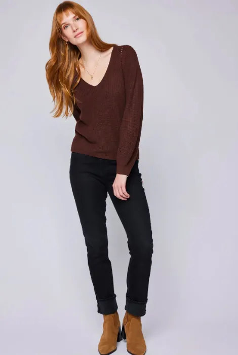 GENTLE FAWN HAILEY SWEATER - ESPRESSO