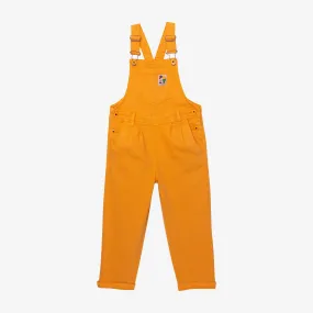 Girls' deep yellow denim overalls