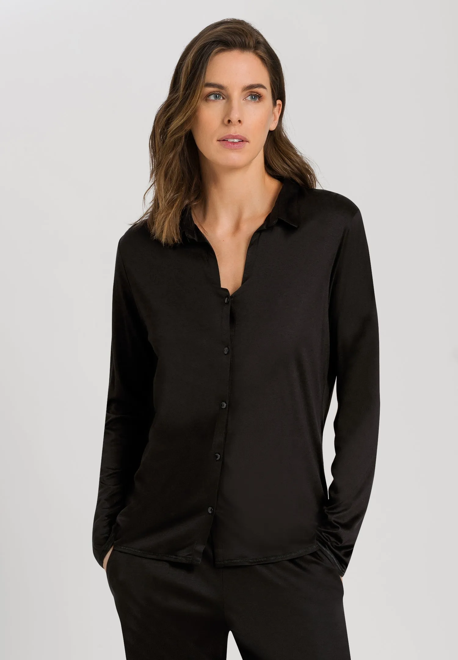 Grand Central Silk Blend Shirt | Black Beauty 77305-2199