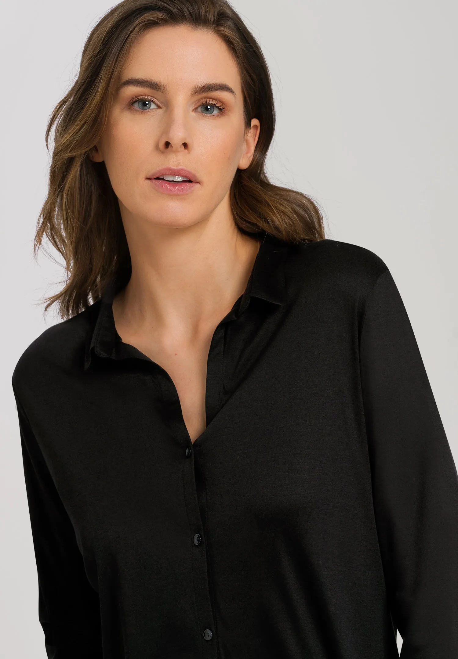 Grand Central Silk Blend Shirt | Black Beauty 77305-2199