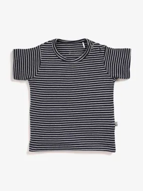 Half sleeve black & white little boys stripe t-shirt for baby