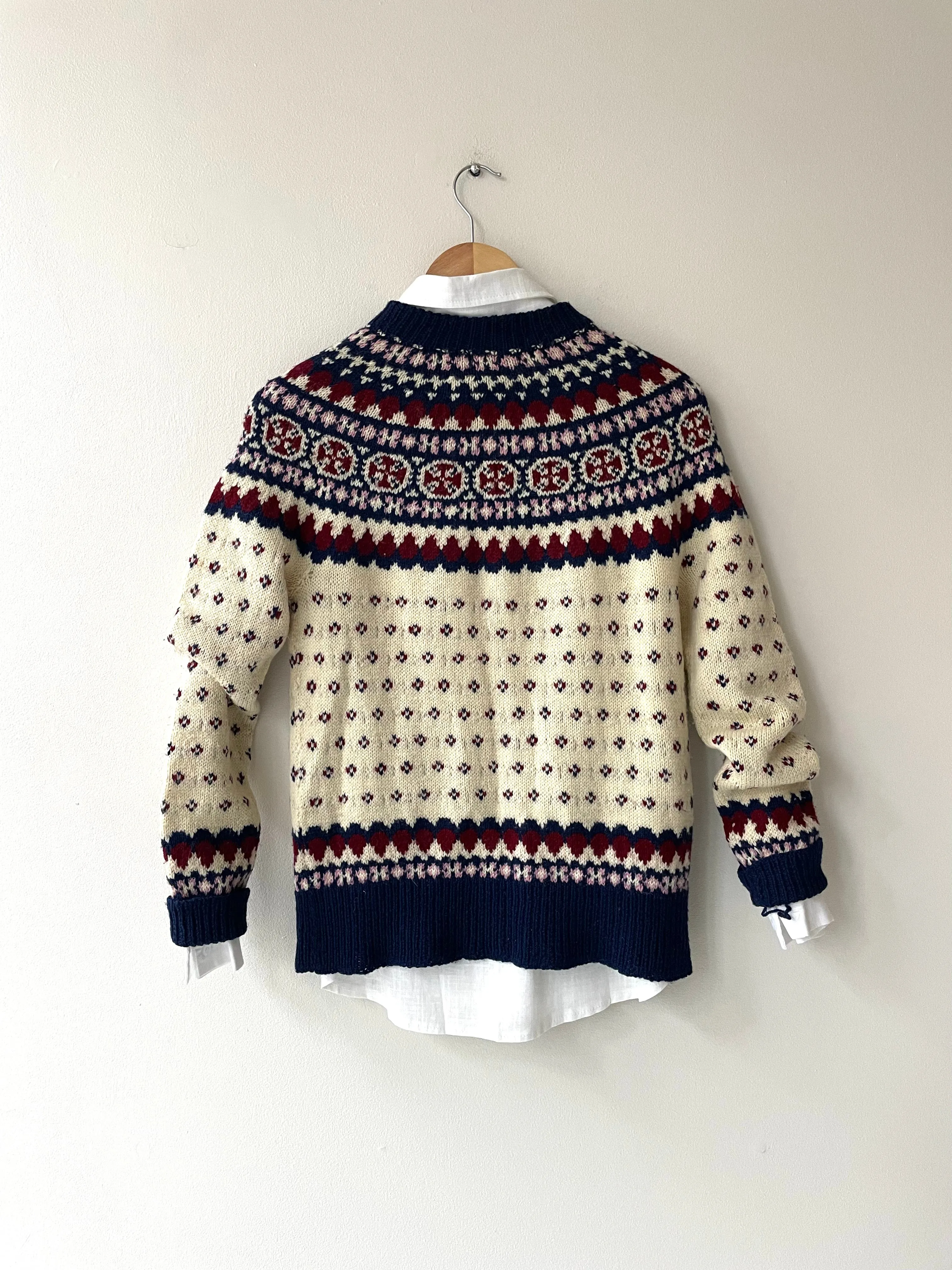 Handknit Fair Isle Cardigan | 1950s