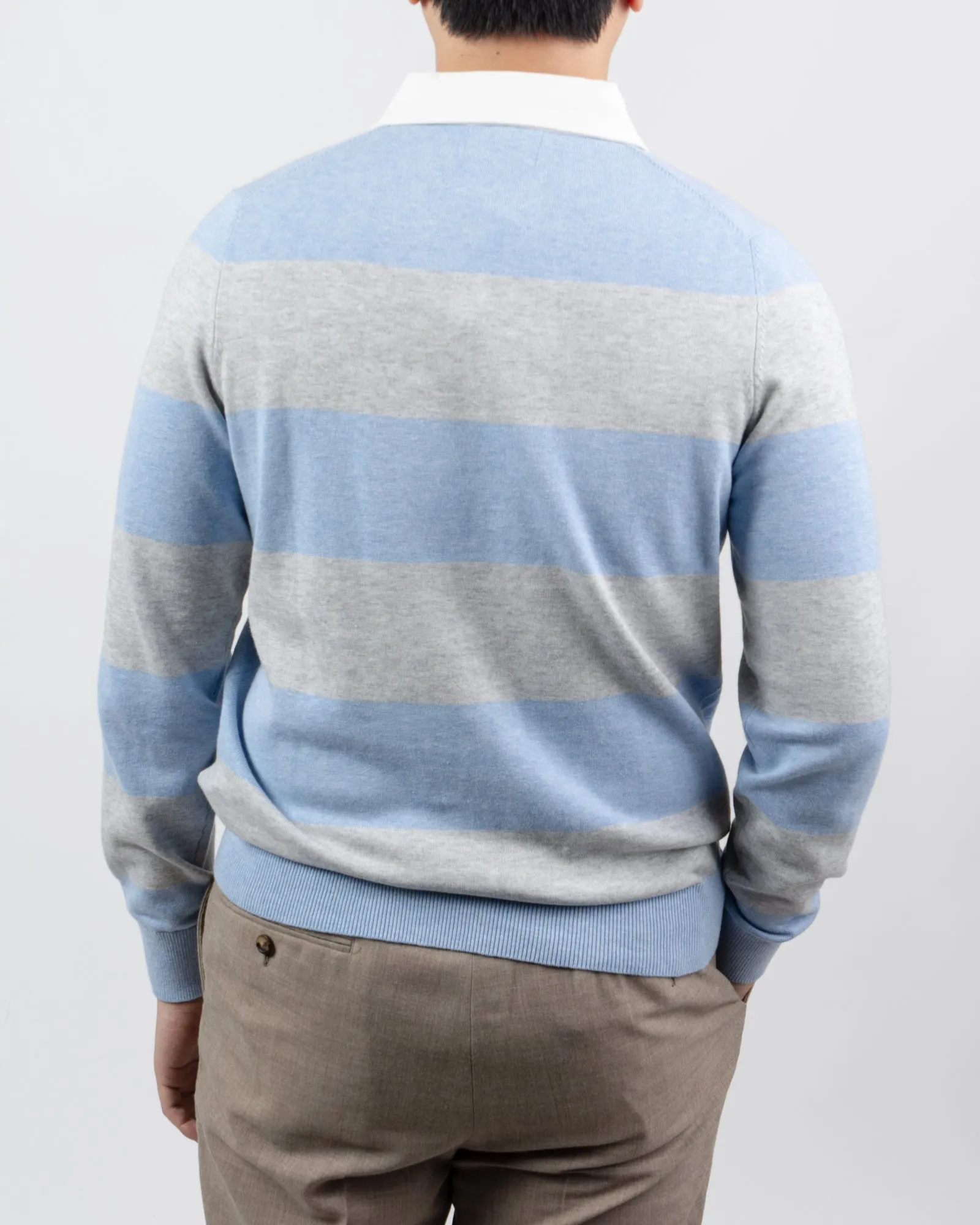 Harpford Blue/Grey Stripe Rugby Shirt