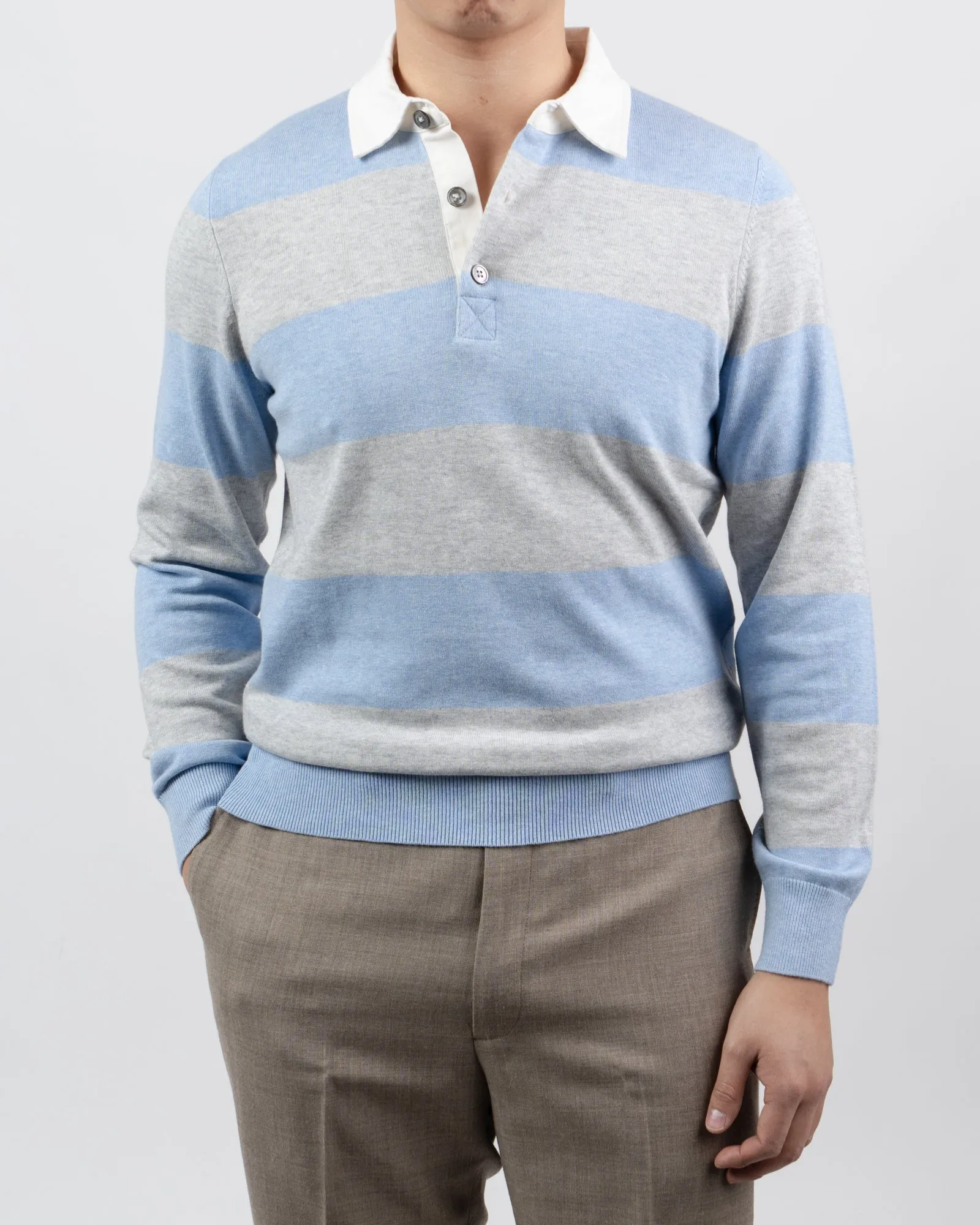 Harpford Blue/Grey Stripe Rugby Shirt