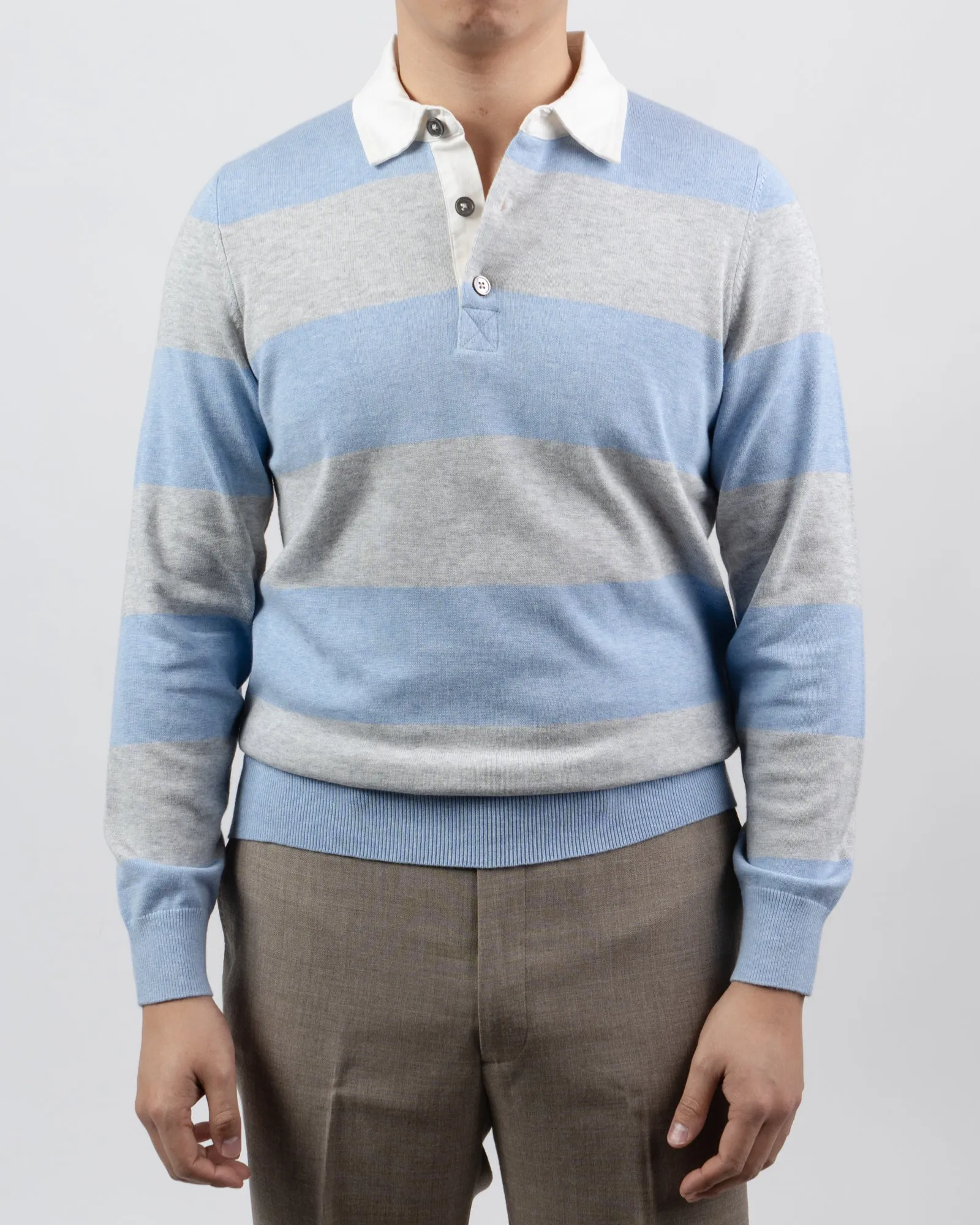 Harpford Blue/Grey Stripe Rugby Shirt