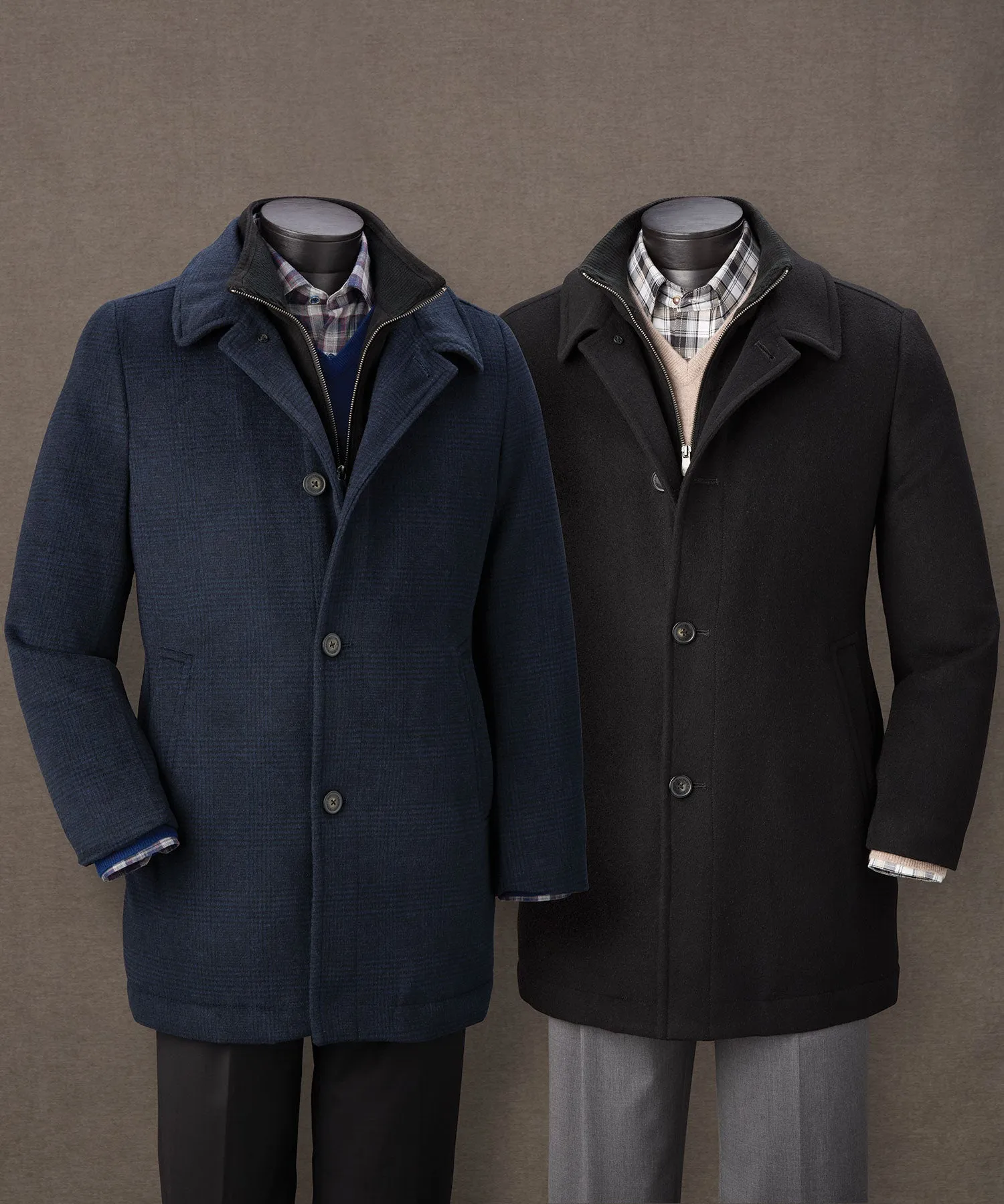 Hart Schaffner Marx Wool Blend Bibbed Coat